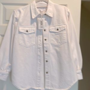 FRAME New white denim shirt or jacket